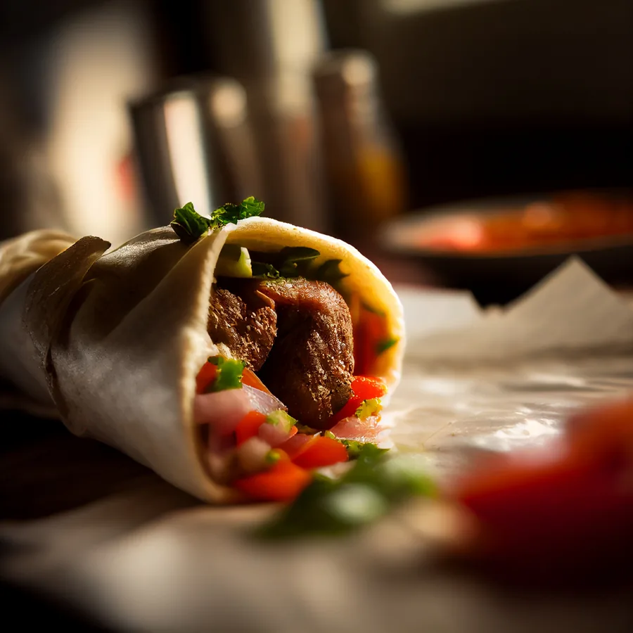 Kebab w tortilli (yufka)